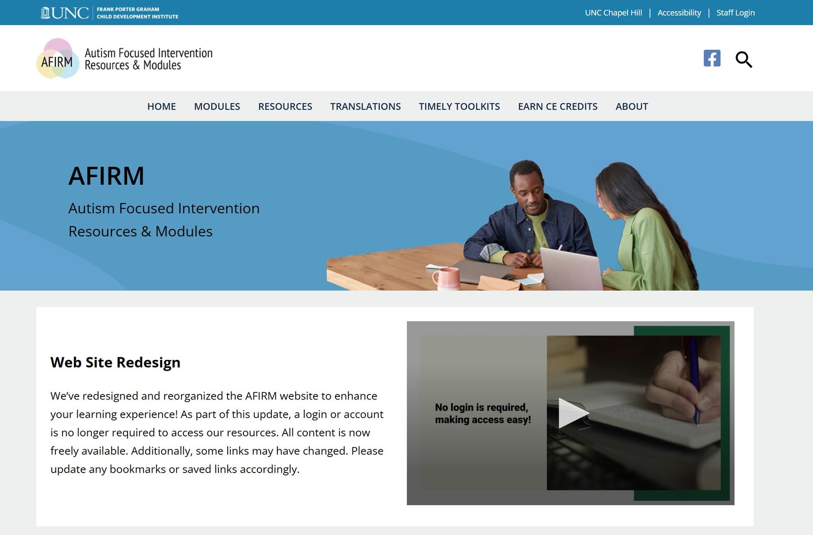 Autism Focused Intervention Resources and Modules (AFIRM)