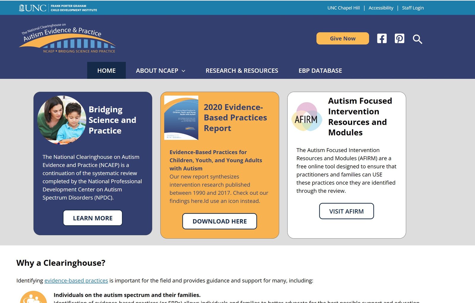 National Clearinghouse on Autism Evidence and Practice (NCAEP)